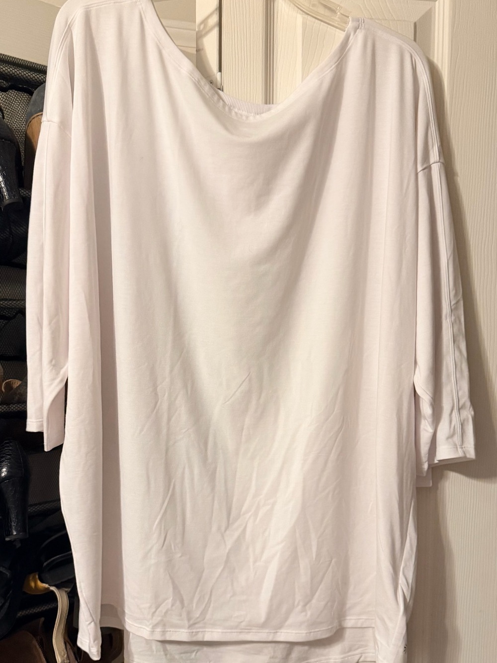 Athleta Ease In White Short-Sleeve Relaxed Crew Tee